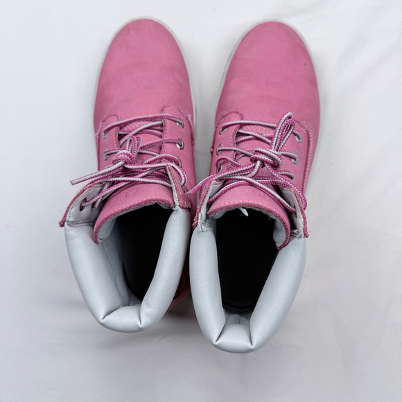Timberland Pink Nubuck Lace-Up Boots - Picture 8 of 13
